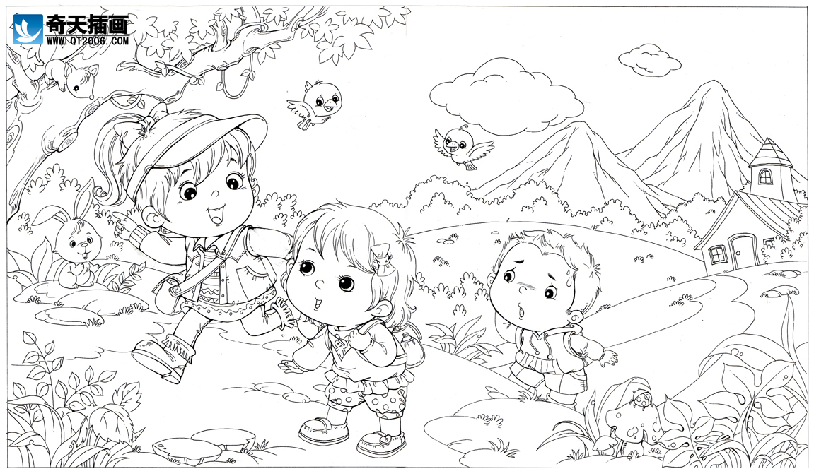 插画学校-儿插线稿6