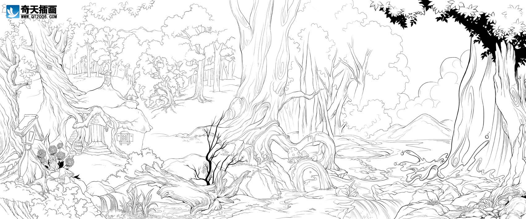 插画学校-儿插线稿10